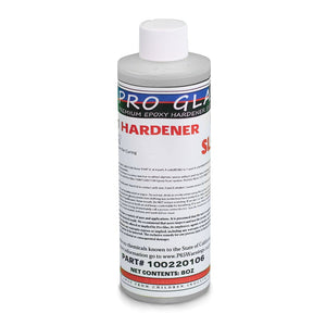 8 ounce bottle of ProGlas epoxy resin 4:1 slow hardener.