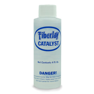 4 ounce bottle of methyl ethyl ketone peroxide. For use with polyester and vinyl ester resins.