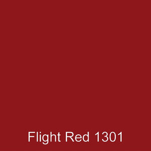 Flight Red custom color ISO NPG polyester gel coat for a protective high gloss finish.