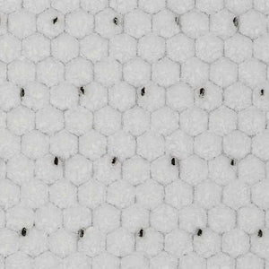 White coremoat that creates a honeycomb look with hexagon shaped cells that is meant to be used with resin.