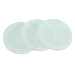 Plastic lids for use with 32 ounce measuring/ mixing cups.