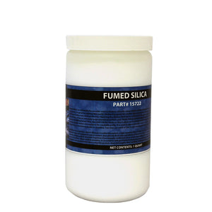 Quart container of fumed silica that is typically used as an adhesive or putty when mixed with polyester, vinyl ester or epoxy resin.