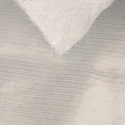 Fiberglass knitted fabric with fiberglass oriented in +45 degree by -45 degree and stitched to 3/4 oz mat. 