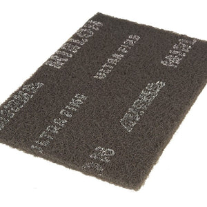 Gray six inch by 9 inch Mirlon scuff pads in ultra fine.