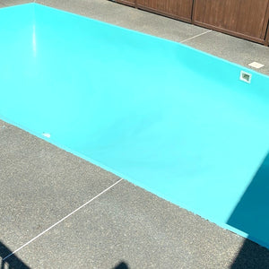 Sea Foam green colored swimming pool bottom. Beautiful sea foam blue green finish.