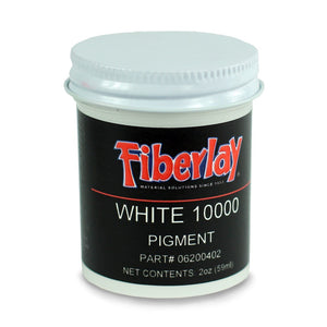 2 ounce jar of white liquid concentrate pigment. Opaque. To be used with polyester and epoxy resin systems.